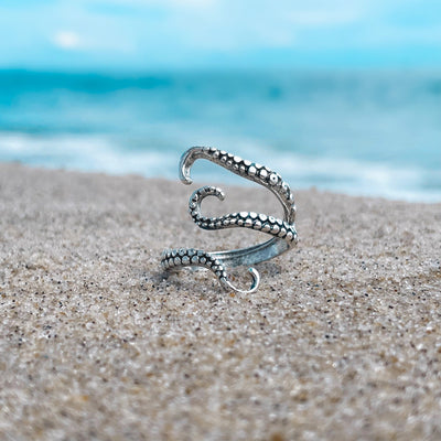 Silver Octopus Wrap Ring