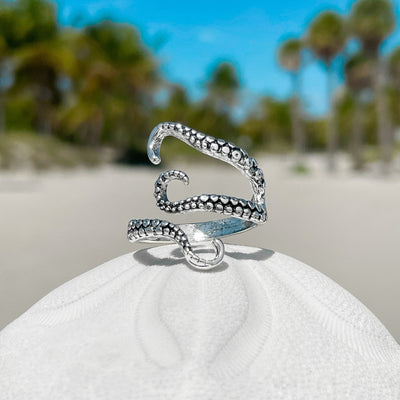 Silver Octopus Wrap Ring