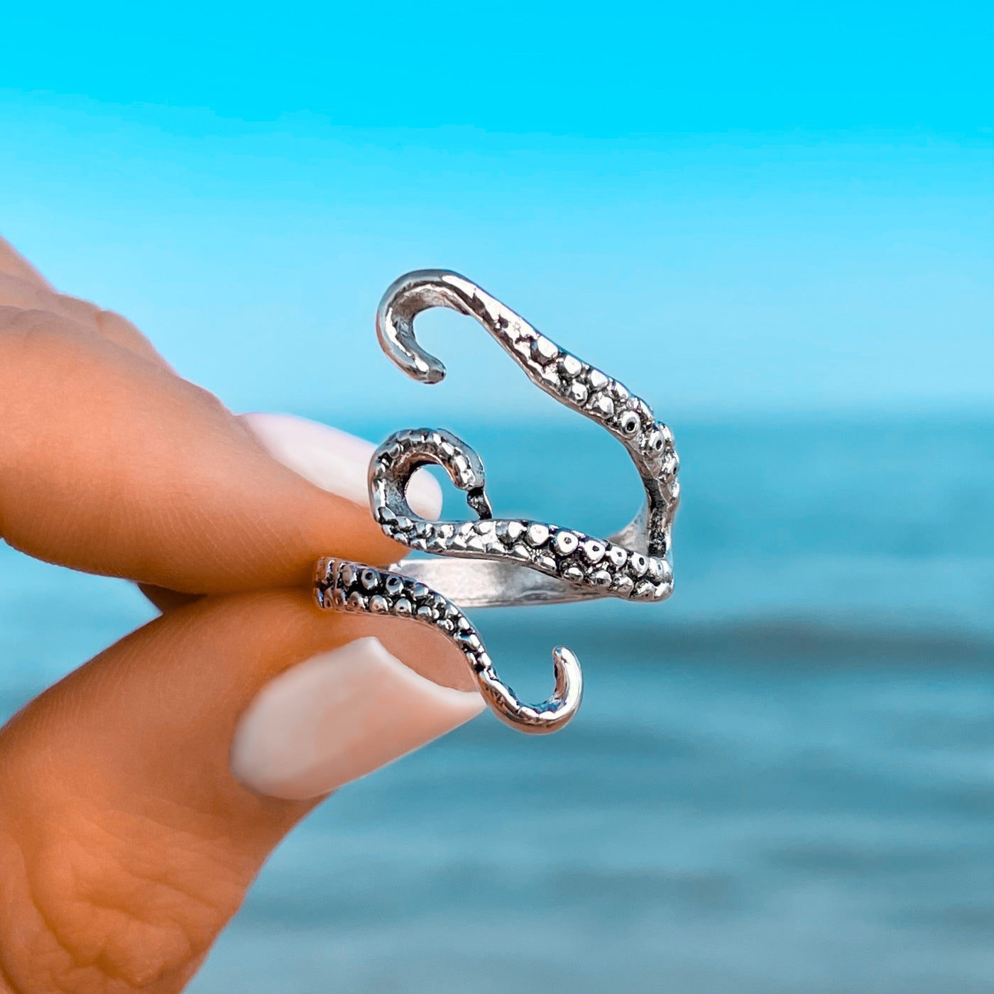 Silver Octopus Wrap Ring