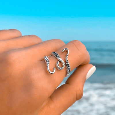 Silver Octopus Wrap Ring