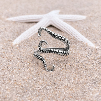 Silver Octopus Wrap Ring