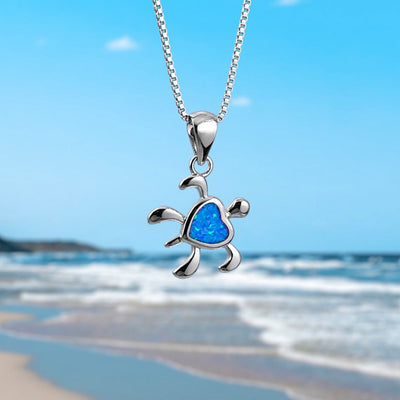 Opal Baby Sea Turtle Necklace