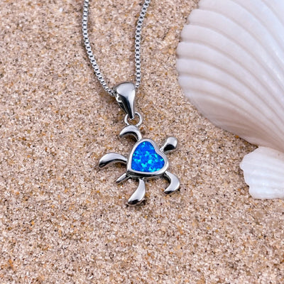 Opal Baby Sea Turtle Necklace