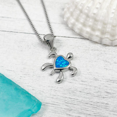 Opal Baby Sea Turtle Necklace