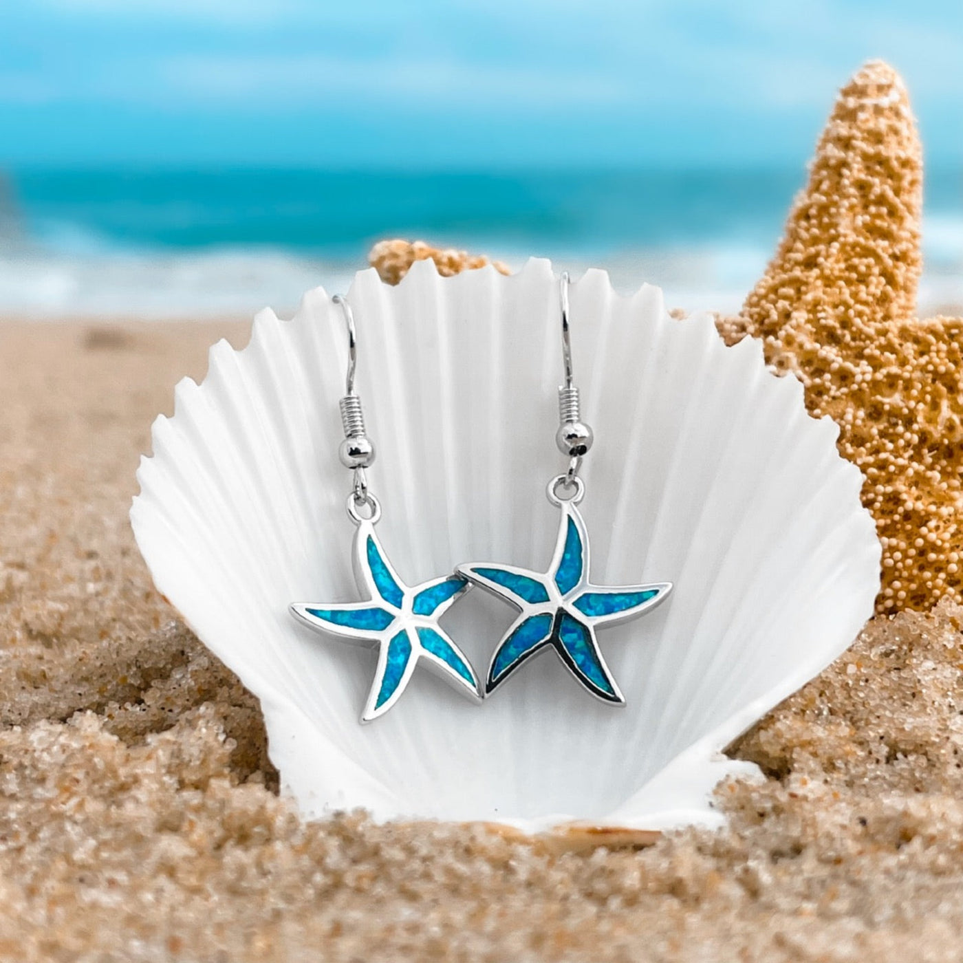 Opal Dancing Starfish Earrings