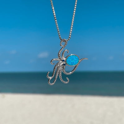 Opal Octopus Necklace