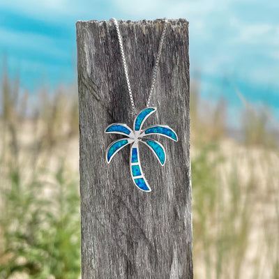 Opal Palm Tree Necklace
