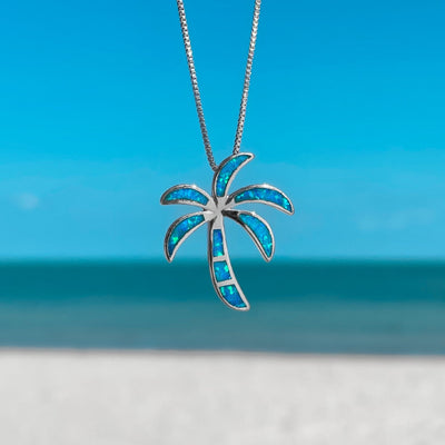 Opal Palm Tree Necklace