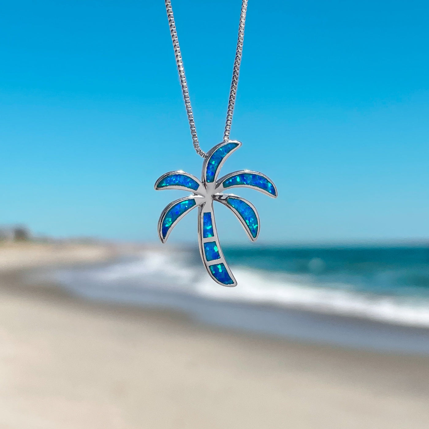 Opal Palm Tree Necklace