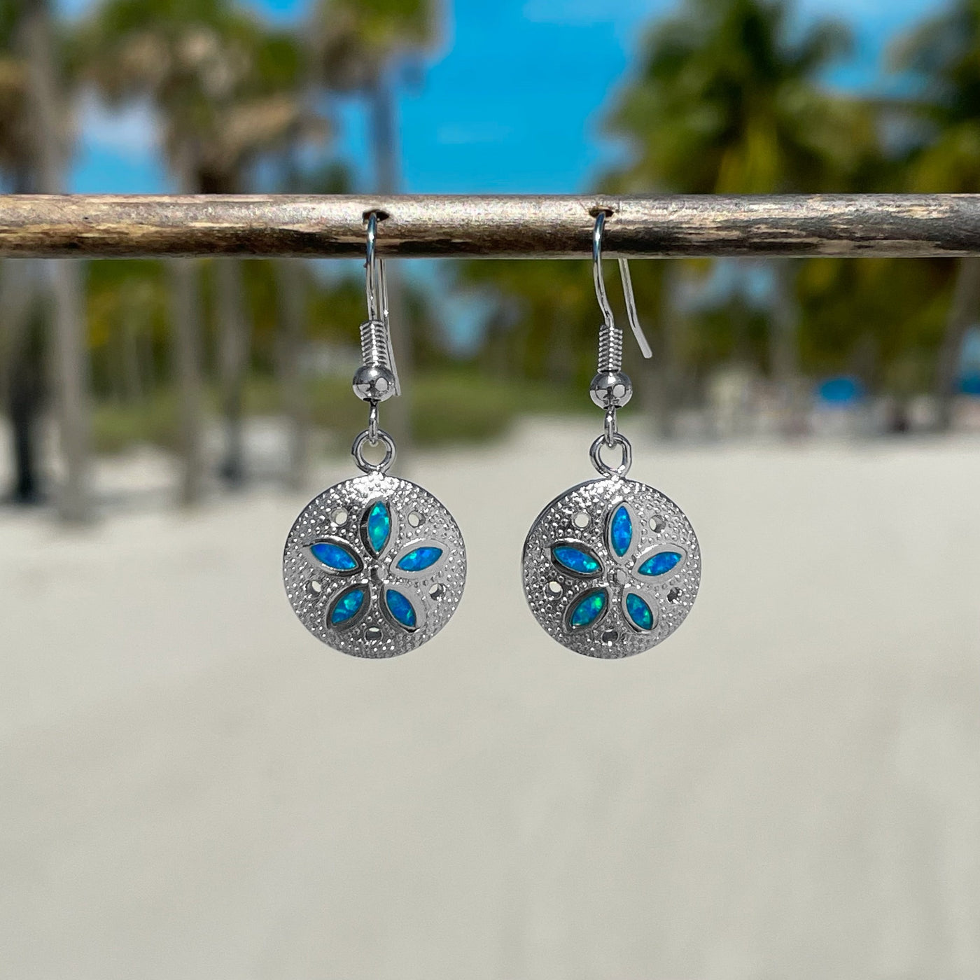 Opal Sand Dollar Earrings