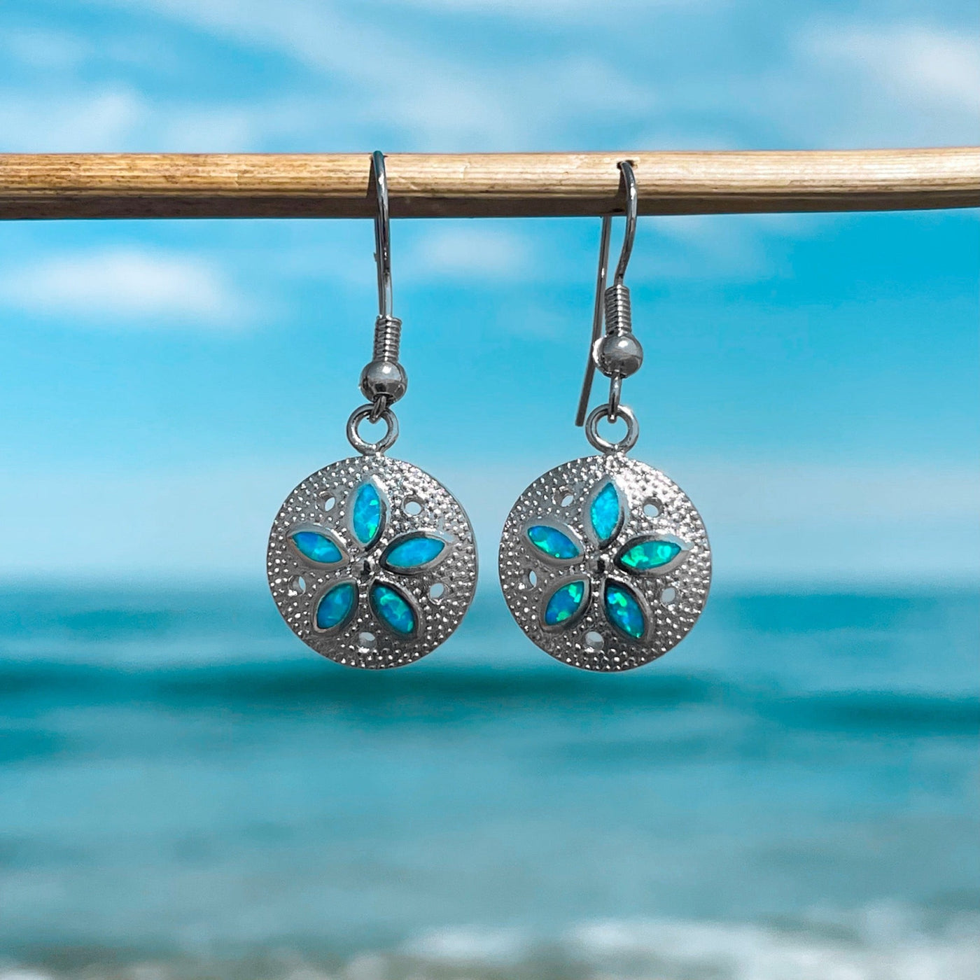 Opal Sand Dollar Earrings