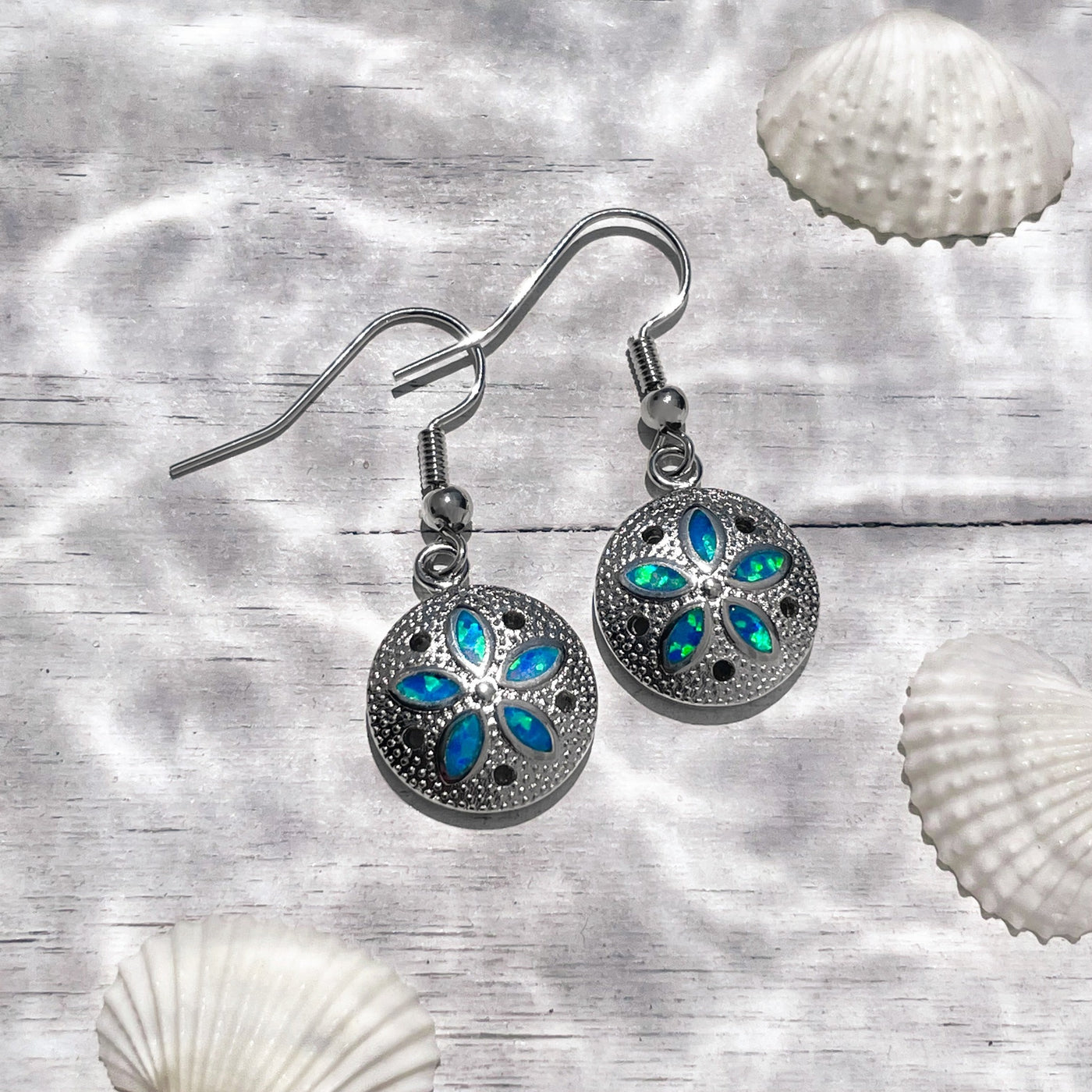 Opal Sand Dollar Earrings