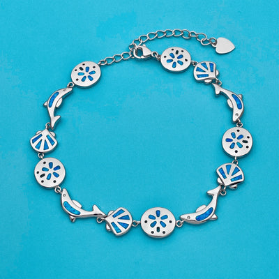 Opal Dolphin Shell Bracelet