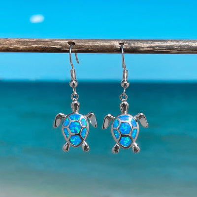 Opal Sea Turtle Earrings