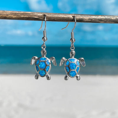 Opal Sea Turtle Earrings