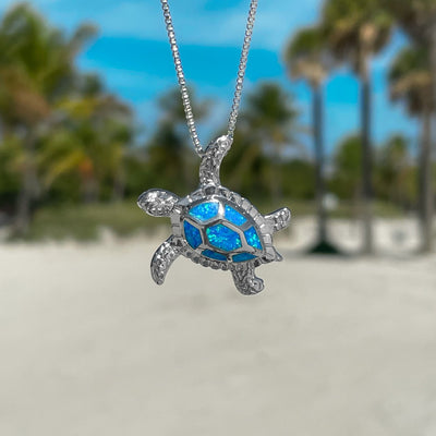 Opal Sea Turtle Necklace