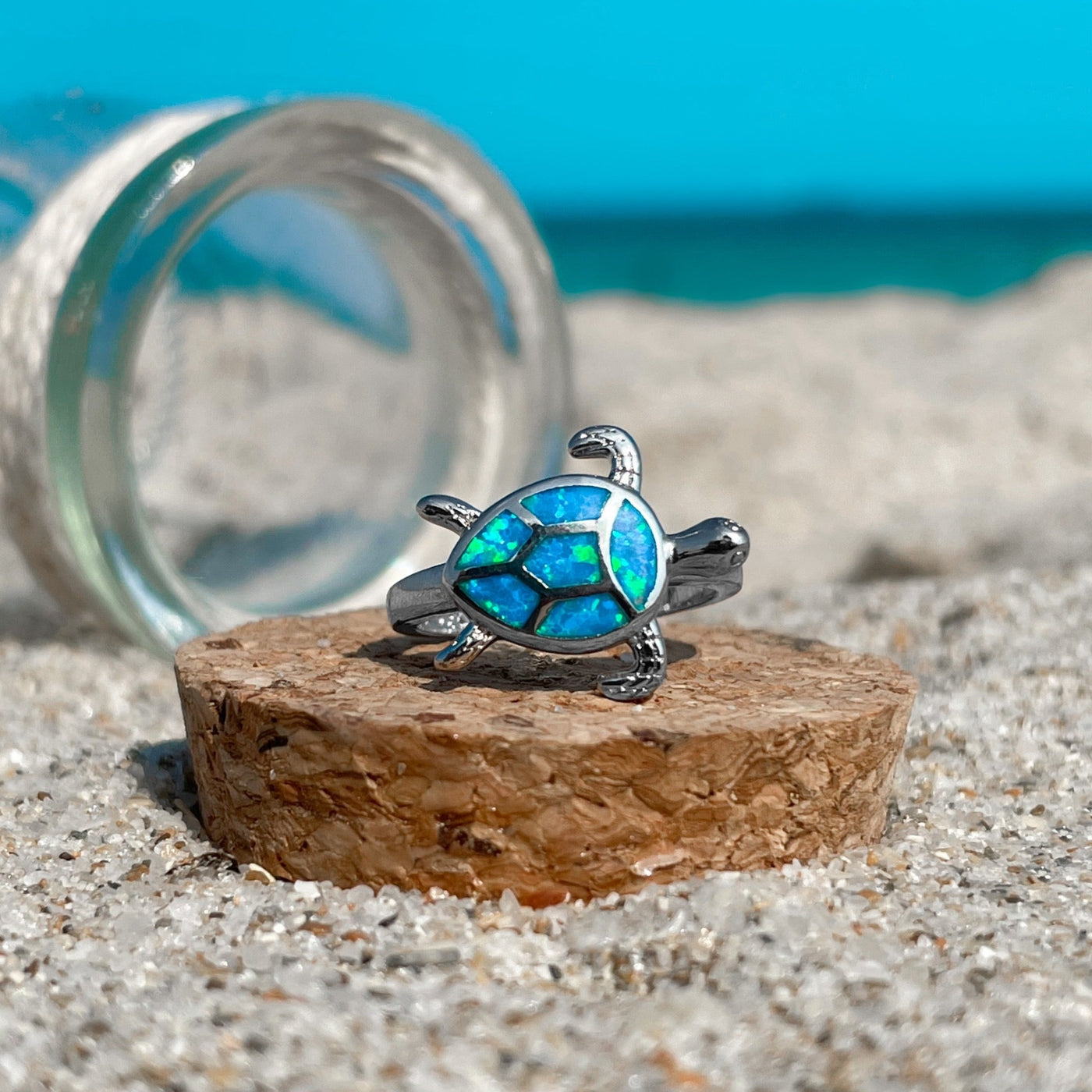 Opal Sea Turtle Ring