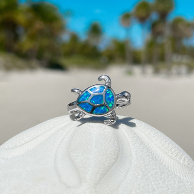 Opal Sea Turtle Ring