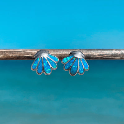 Opal Shell Stud Earrings