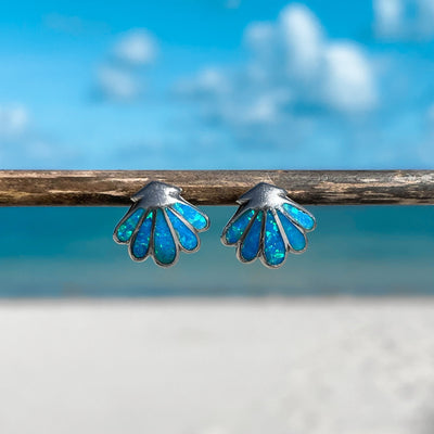 Opal Shell Stud Earrings