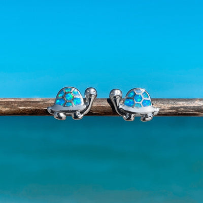 Opal Turtle Stud Earrings