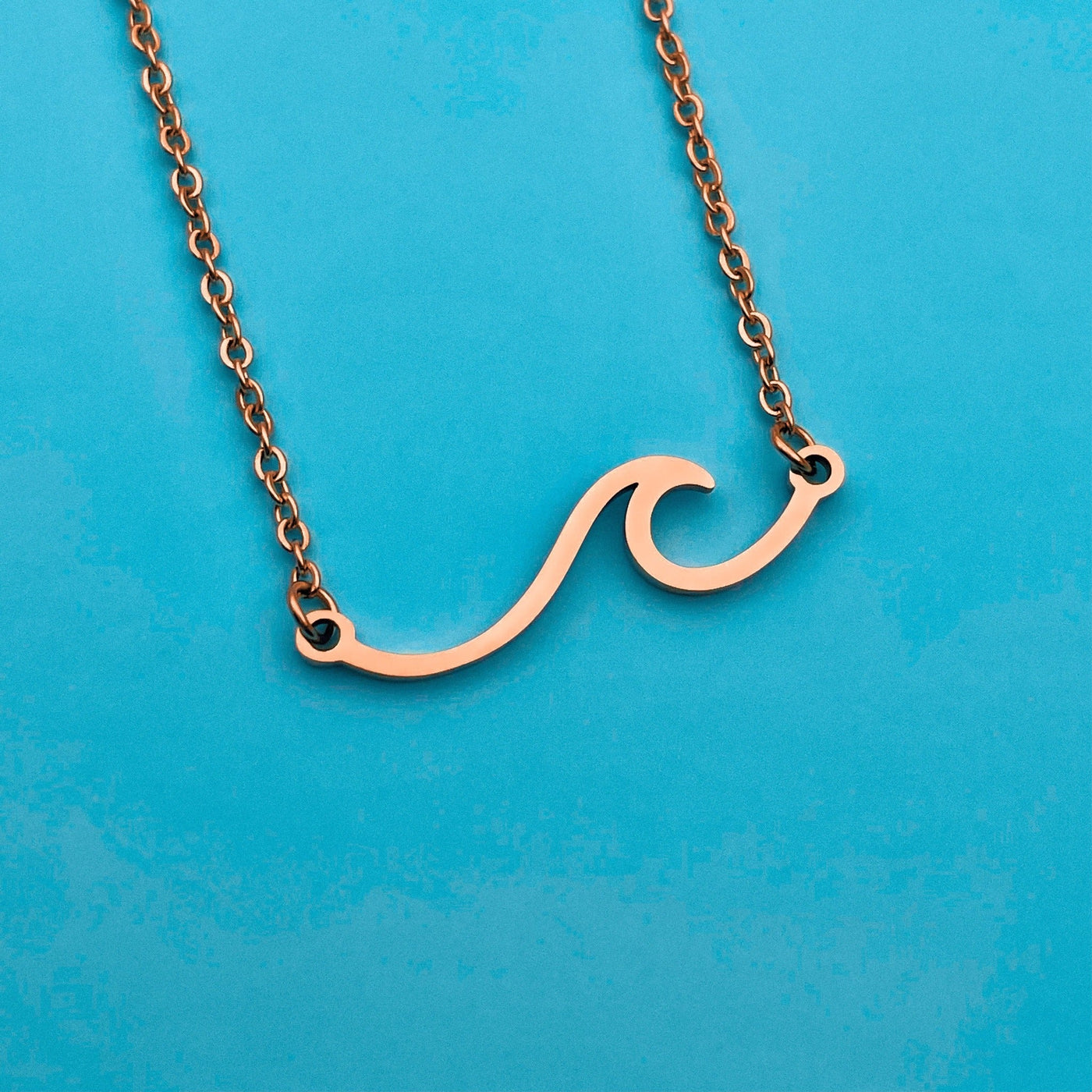 Rose Gold Wave Necklace