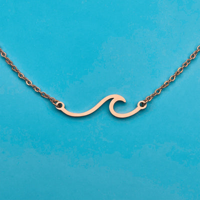 Rose Gold Wave Necklace