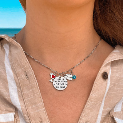 Sand and a Drink Necklace