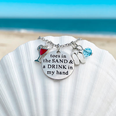 Sand and a Drink Necklace