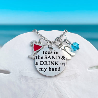 Sand and a Drink Necklace