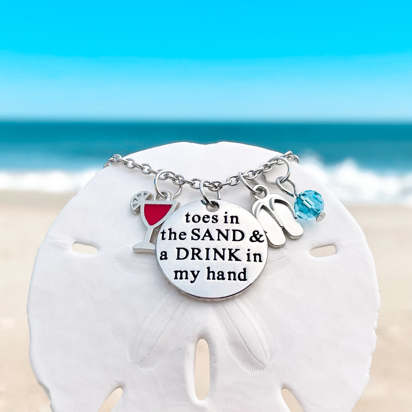 Sand and a Drink Necklace