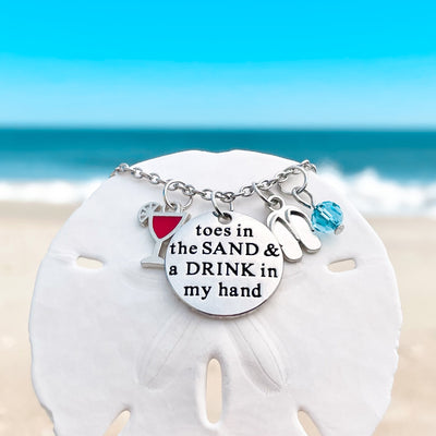 Sand and a Drink Necklace