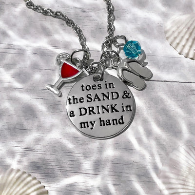 Sand and a Drink Necklace