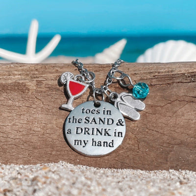 Sand and a Drink Necklace