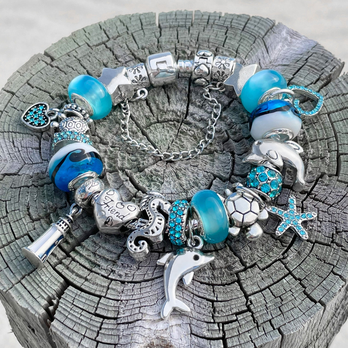 Save the Dolphins Charm Bracelet