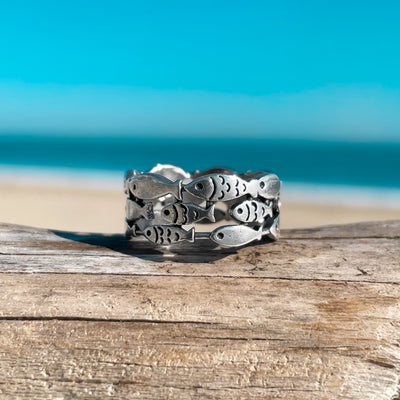 School of Fish Wrap Ring