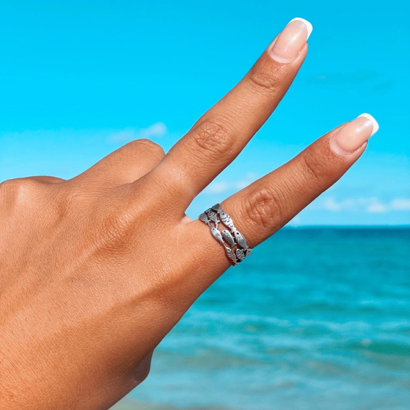 School of Fish Wrap Ring