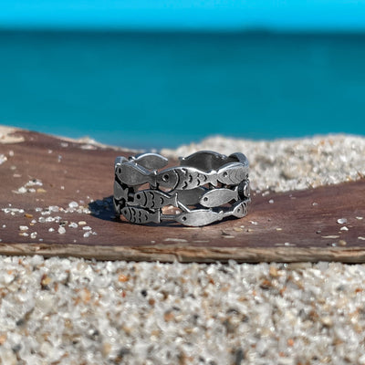 School of Fish Wrap Ring