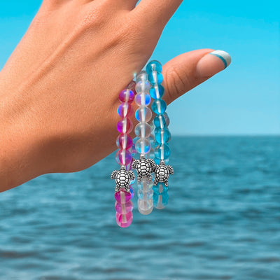 Sea Glass Sea Turtle Bracelet Collection