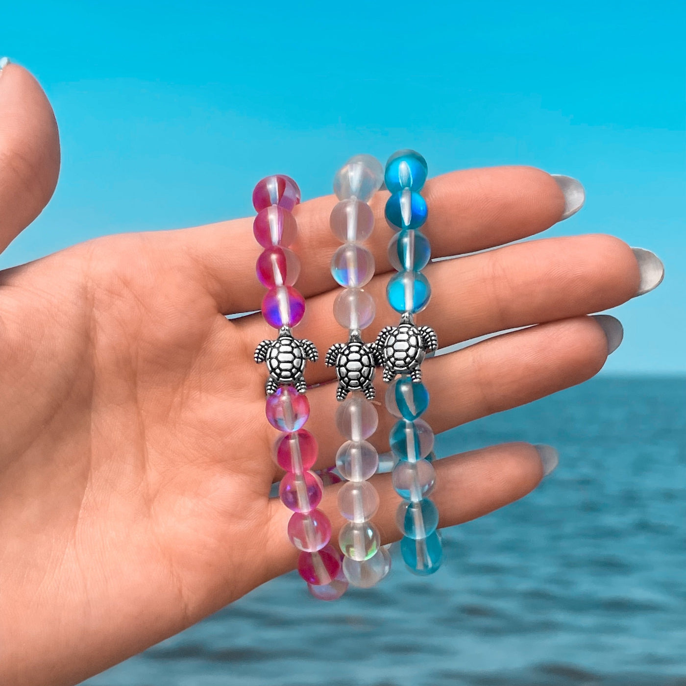 Sea Glass Sea Turtle Bracelet Collection