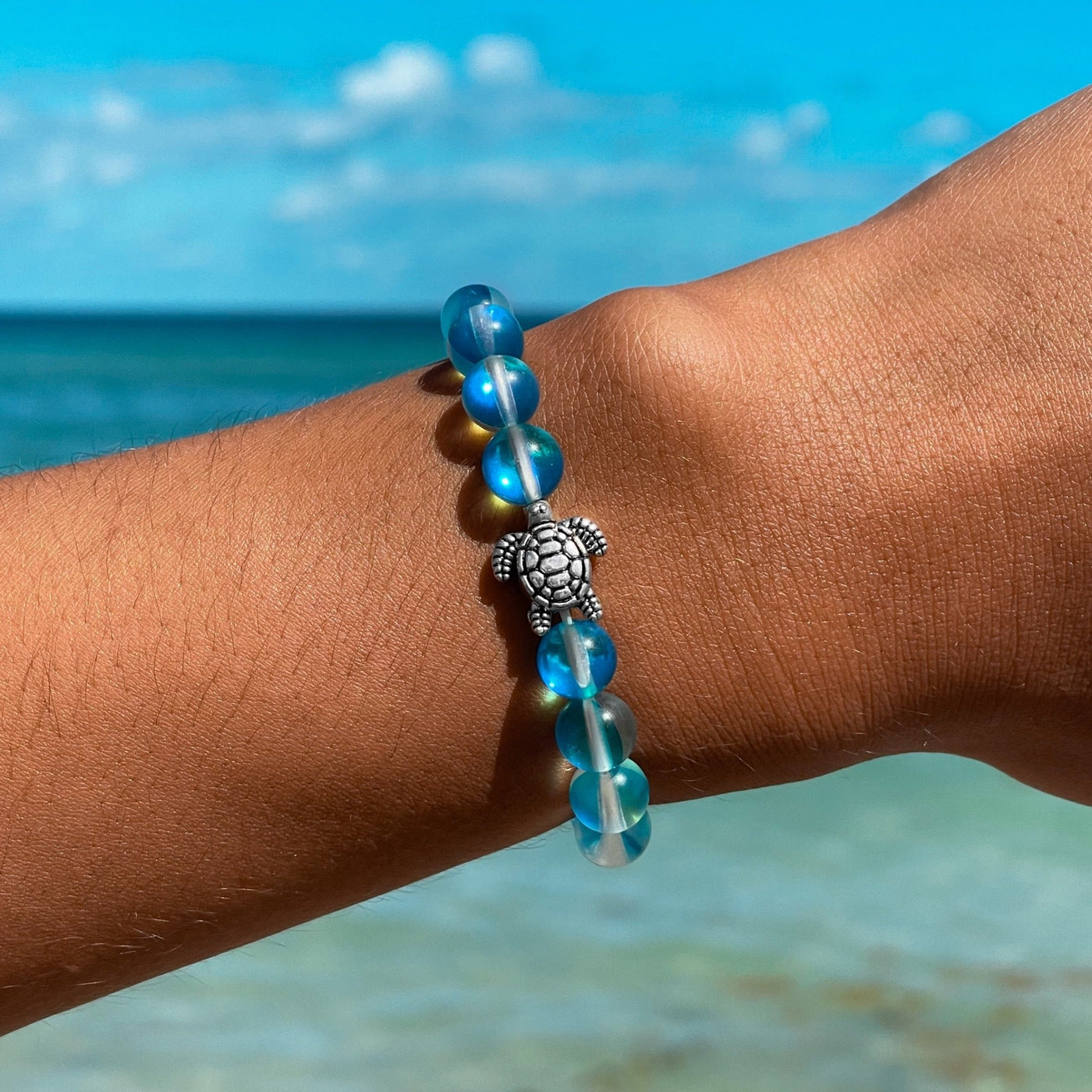 Blue Crystal Sea Turtle Crystal Bracelet