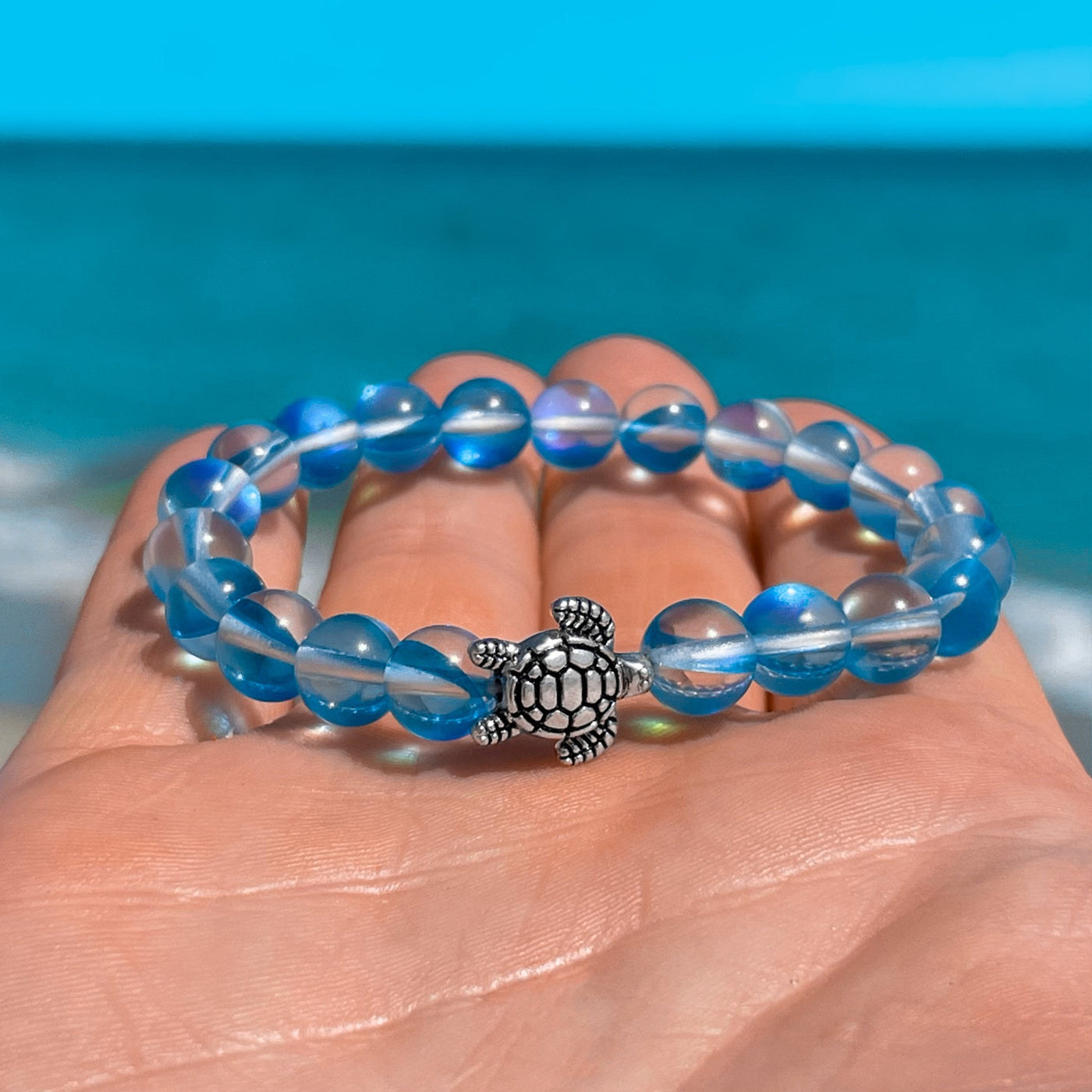 Blue Crystal Sea Turtle Crystal Bracelet