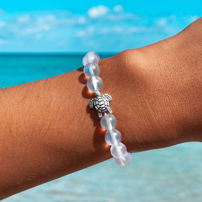 Holographic Sea Turtle Crystal Bracelet