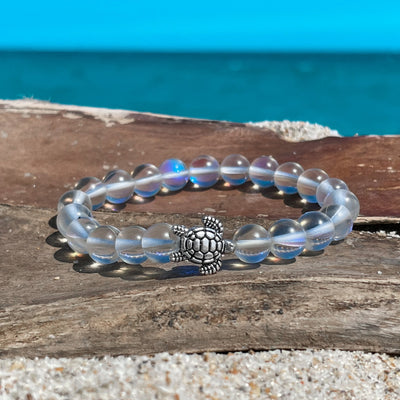 Holographic Sea Turtle Crystal Bracelet