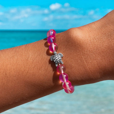 Pink Crystal Sea Turtle Crystal Bracelet
