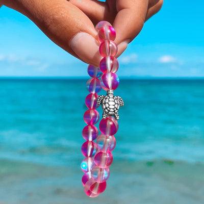Pink Crystal Sea Turtle Crystal Bracelet