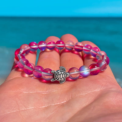 Pink Crystal Sea Turtle Crystal Bracelet