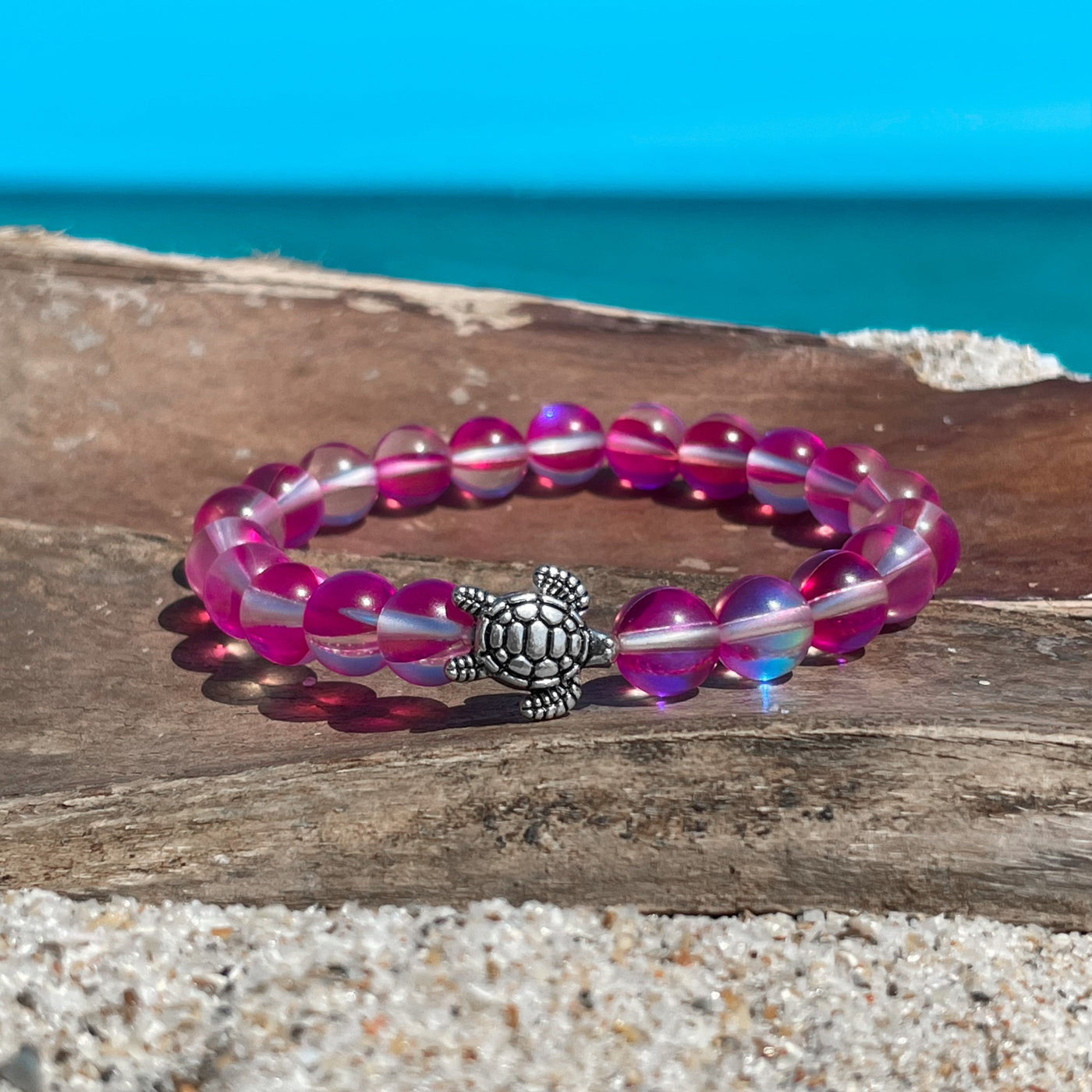 Pink Crystal Sea Turtle Crystal Bracelet