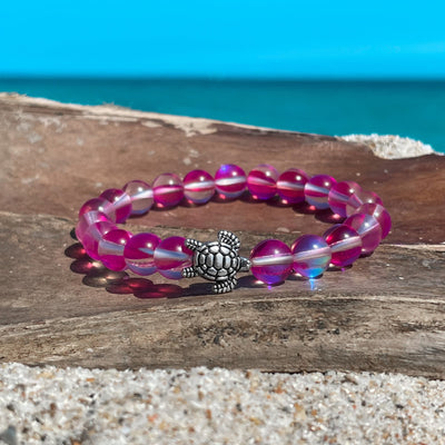 Pink Crystal Sea Turtle Crystal Bracelet