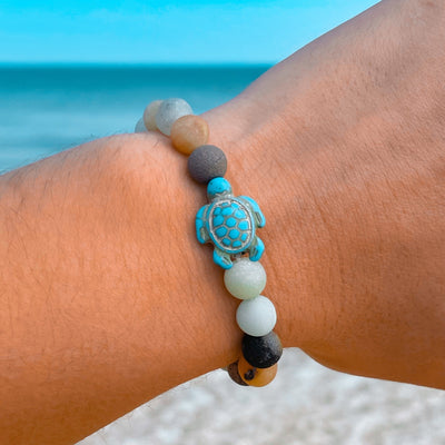 Sea Turtle Stone Bracelet - Sandstone